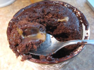 Salted Caramel Chocolate Mug Cake