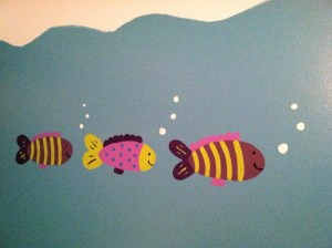 We even used glitter paint over the air bubbles!