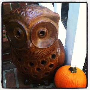 Clay Owl Lantern