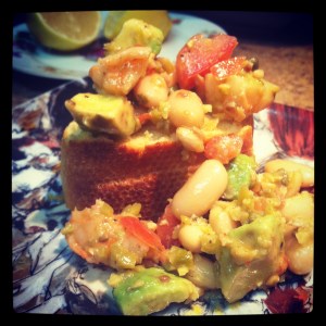 Shrimp & Avocado Crostini