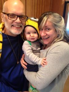 My father and mother with my son. 